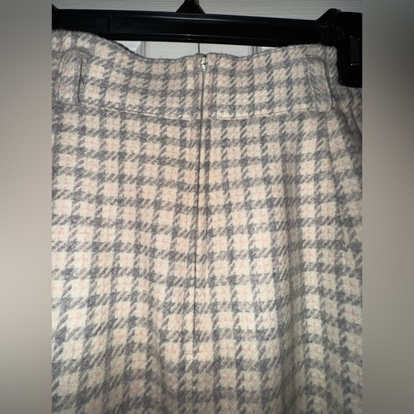 Classic Norton McNaughton Houndstooth 50% wool Skirt Cream-Gray-Pink Sz 14. - Picture 6 of 7